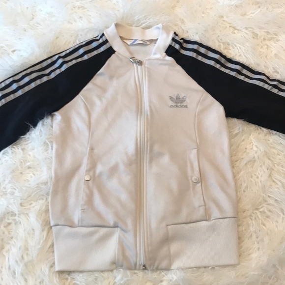 adidas Jackets & Blazers - ADIDAS TREFOIL TRACK JACKET W SILVER STRIPES